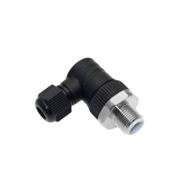 Mencom MDC-4MP-FW07-R-SS MDC, Field Wireable, 4 Pole, Male Right Angle, 3-6.5mm, Stainless Steel | American Cable Assemblies