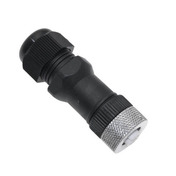 Mencom MDC-4FP-FW11-2X5 MDC, Field Wireable, 4 Pole, Female Straight, 4.5-5.5mm X 2, Nickel Plated Brass | American Cable Assemblies
