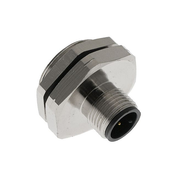Mencom MDC-5MR-M20-SC MDC, Receptacle, 5 Pole, Male Straight, Solder Cup, 4A, M20, Front Mount, Aluminum Clear Anodized | American Cable Assemblies