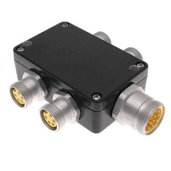 Mencom JIN-450-010-M000 JIN Junction Blocks, 5 Pin, 4 Port, No Led, MIN Size III Home Run Connector | American Cable Assemblies