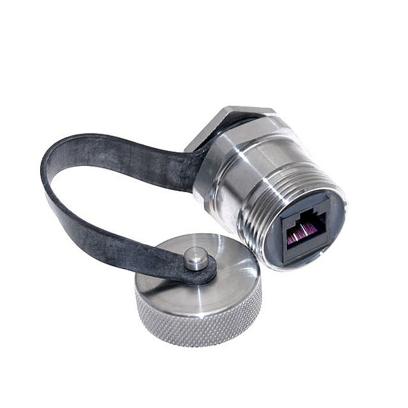 Mencom RJ45-M25-SS Port Adapter with, RJ45, in a M25 stainless steel housing, UL508A, UL50, UL50E | American Cable Assemblies