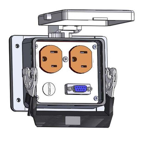 Mencom DP-DB9F-NR-32 Panel Interface Connector with Duplex outlet, DB9F, in a 32 housing | American Cable Assemblies