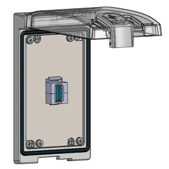 Mencom LP1-USB-AFAF Low Profile Panel Interface Connector with USB-AFAF, in a Single Cover Housing | American Cable Assemblies