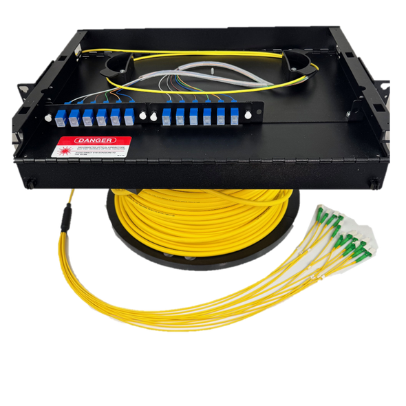 2RU Rack Mount Fiber Optic Enclosure | LGX Fiber Patch Panel | Made in USA