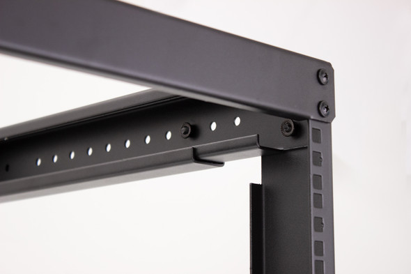 8U OPEN WALL MOUNT. ADJUSTABLE DEPTH FROM 18"-30". WITH M6 SCREWS & CAGE NUTS