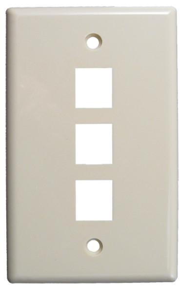 KEYSTONE WALL PLATE - 3 PORT