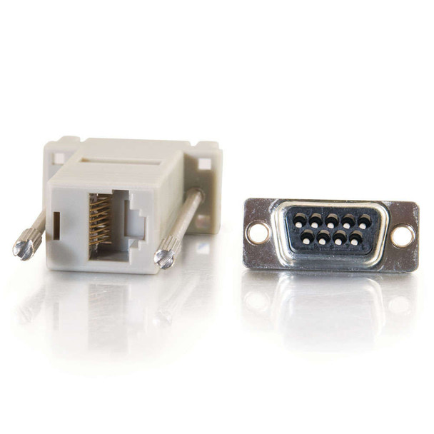 RJ45 / DB9M MOD ADPTR GREY - 02945