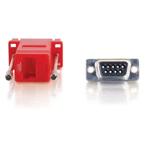 RJ45 / DB9M MOD ADAPTER RED - 02949