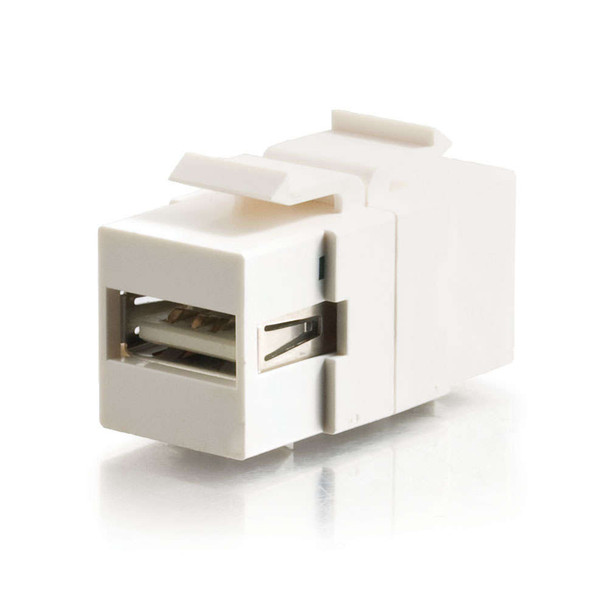 USB 2.0 KEYSTONE A-B F/F - WHITE - 28751