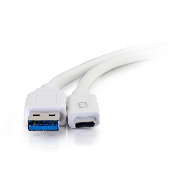 3ft USB 3.0 USB-C TO USB-A M/M WHITE - 28835