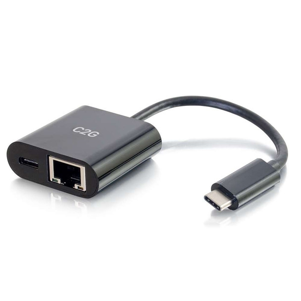 USB-C Ethernet Adapter w/ Power Black - 29749