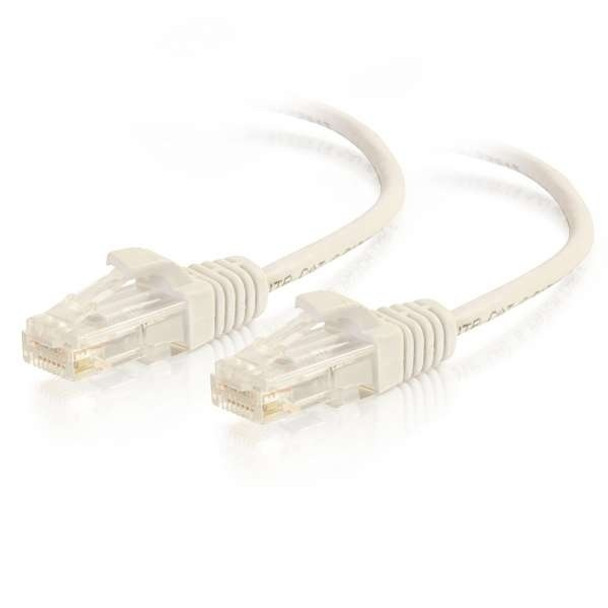 VS 5FT WHT BOOTED C6 28AWG CM - 576-RD25-005