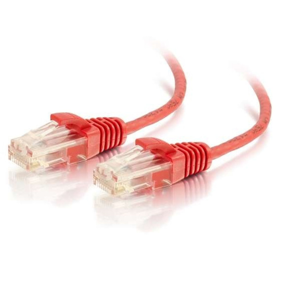 VS 3FT RED BOOTED C6 28AWG CM - 576-RD30-003