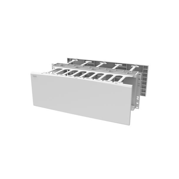 HORIZONTAL CBL MGR,DBL SIDED CVR 4RU, W - DHMC4RU-W