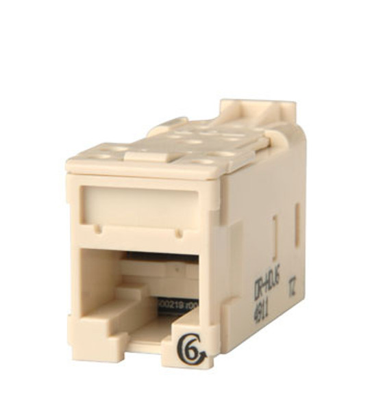 HDJACK,CAT6,CLARITY,T568A/B,FG WHT - HDJ6 {Qty. 20, $32.20/ea.}