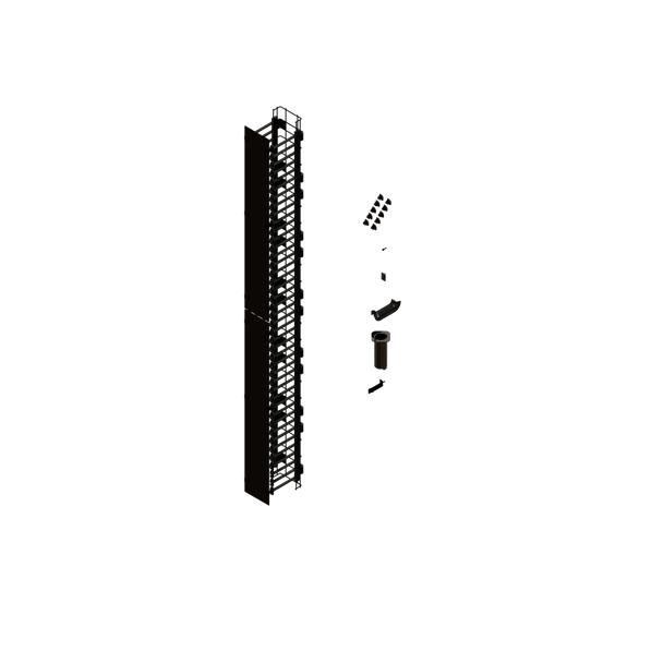 MM20, VERTICAL CABLE MGMT CAGE - MM20VMS706-B