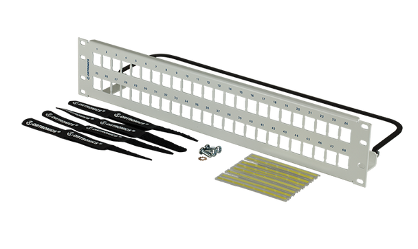 48PORT PNL,FLAT HDJ, WHITE - PSDHJU48-W