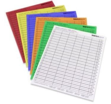 Labeling sheet for 110 block, (20) 6 x 4 pr, White - 110WB-LS4PR-WH