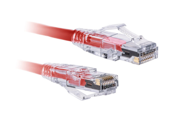 Cat 6 U/UTP 28 AWG Red Snag-Proof Boot, 10 FT. - C6C-128RD-10FB