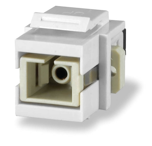 SC SM Keystone Connector Module, White - CMK-SCS-WH