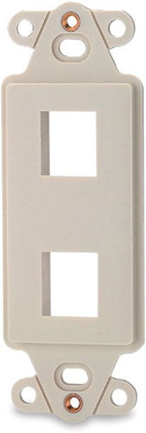 2-Port Decora Style Keystone Adapter, Dark Ivory - DA-2-DI {Qty. 10, $1.55/ea.}