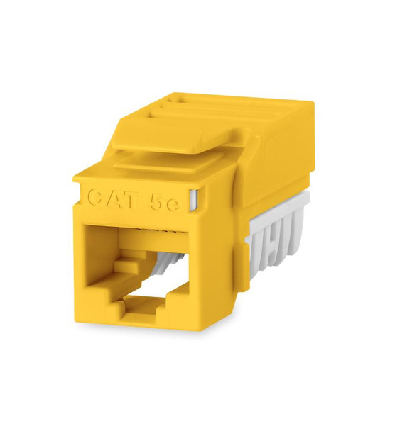 Cat 5e EC-Series Unscreened Keystone Jack, Yellow 25-PK - KJ458EC25-C5E-YE