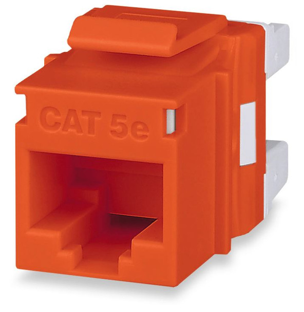 Cat 5e MT-Series Unscreened Keystone Jack, Orange, 25-PK - KJ458MT25-C5E-OR {Qty. 2, $85.52/ea.}