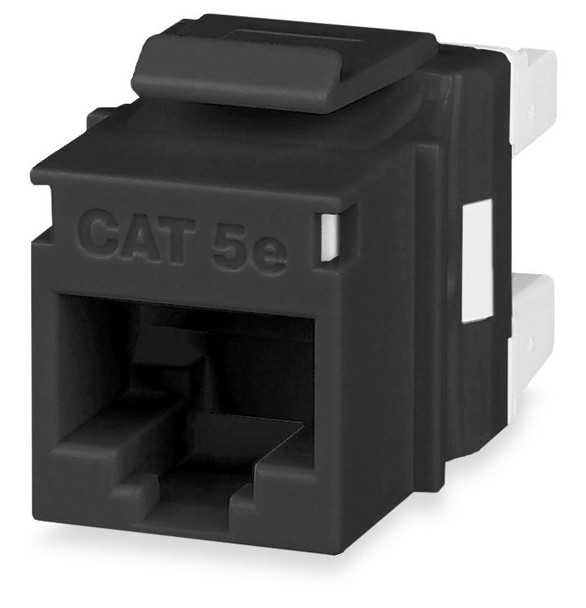 Cat 5e MT-Series Unscreened Keystone Jack, Black - KJ458MT-C5E-BK {Qty. 20, $3.71/ea.}