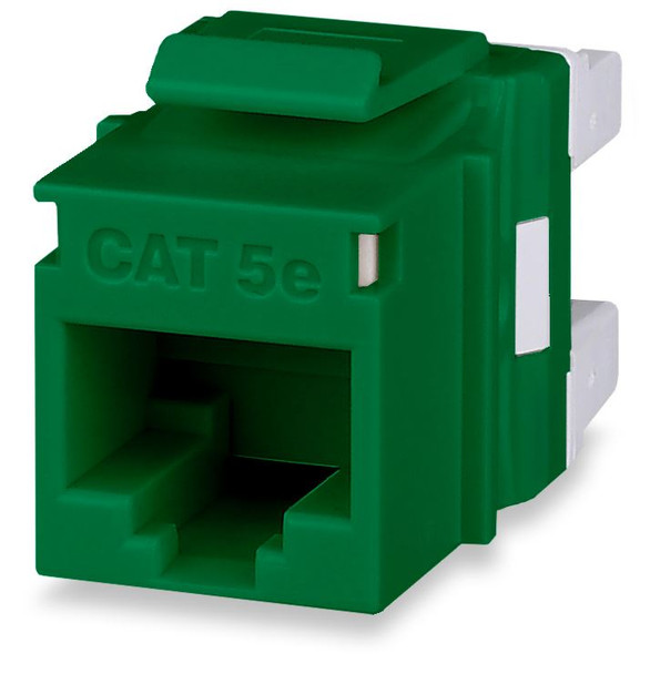Cat 5e MT-Series Unscreened Keystone Jack, Green - KJ458MT-C5E-GN {Qty. 20, $3.71/ea.}