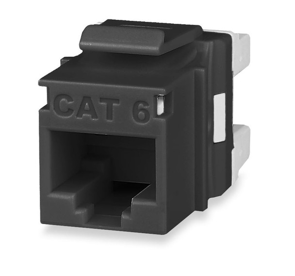 Cat 6 MT-Series Unscreened Keystone Jack, Black - KJ458MT-C6C-BK {Qty. 20, $6.12/ea.}