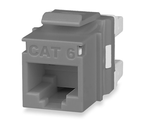 Cat 6 MT-Series Unscreened Keystone Jack, Gray - KJ458MT-C6C-GY {Qty. 20, $6.12/ea.}