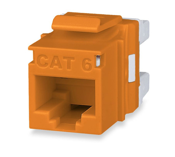 Cat 6 MT-Series Unscreened Keystone Jack, Orange - KJ458MT-C6C-OR {Qty. 20, $6.12/ea.}