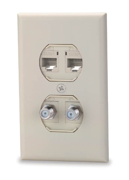 Single Gang 106 Type Faceplate Dark Ivory - SKF-106-DI {Qty. 10, $1.31/ea.}