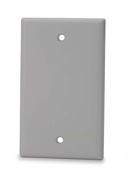 Blank Single Gang Faceplate Gray - SKF-B-GY {Qty. 10, $1.25/ea.}