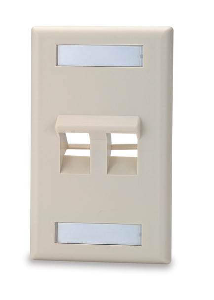 2-Port Single-Gang Angled Faceplate, Dark Ivory - SKFLA-2-DI {Qty. 10, $1.87/ea.}