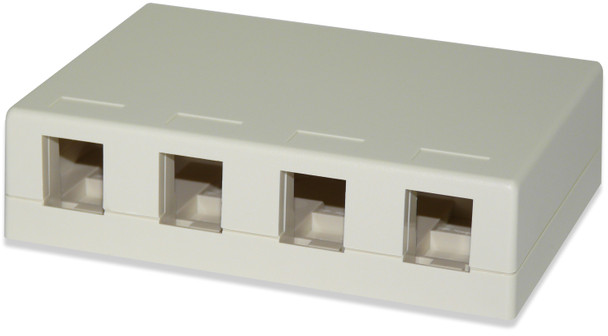 4-Port Surface Mount Box Gray - SMKL-4-GY {Qty. 10, $3.70/ea.}