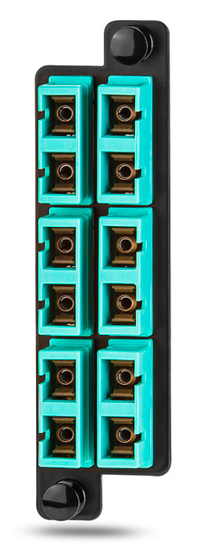 12-Fiber (6-DX) SC SM Plate, Blue Adapter, Type-A - UFE1-B-6QHSCSM