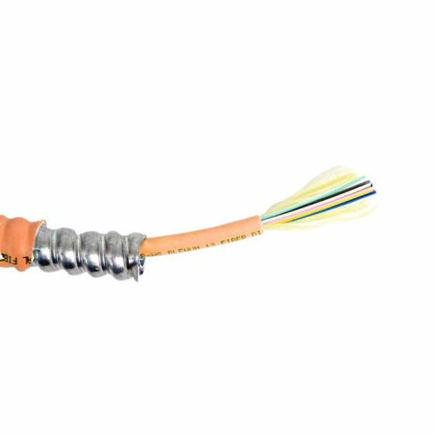 TLC Distribution Cable with Aluminum Interlocking Armor 12 Fiber Infinicor 300 Multimode 62.5/125um OM1 Plenum Orange - M62DI12C3NPO58AIA2 {Qty. 25, $5.25/ea.}
