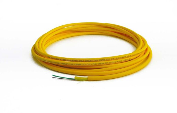 TLC 4 Fiber SM SFM28 Ultra Distribution Fiber Optic Cable Riser Yellow 4.4mm OD - S09DI04CZNRY44 {Qty. 25, $0.50/ea.}