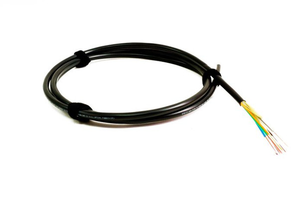 TLC Indoor/Outdoor Cable 6 Fiber Singlemode 9/125um SMF28 Ultra Gel Free Riser Black - S09DL06CZNRBL25 {Qty. 25, $0.70/ea.}
