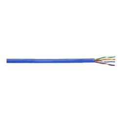 Plenum Copper Cable, 4 Pair, 24 AWG, Solid Annealed Plenum Copper Conductor, COBRA Category 5e+, Theroplastic/FRPVC, Blue Jacket, 1000 FT. Pop Box 52-241-28