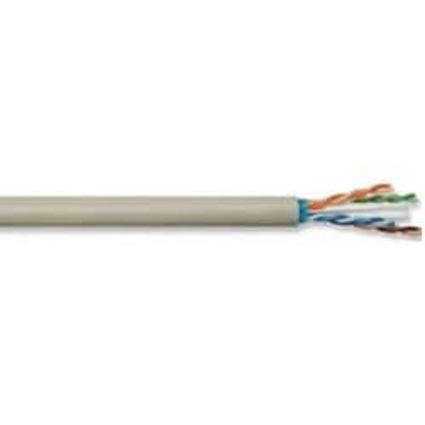 UTP Cable, Plenum, 23 AWG, Solid, Cat 6A, 4-Pair, 0.25" Cable Diameter, 100 Volt +/-15 Ohm, 650 Megahertz, Annealed Copper Conductor, Flame Retardant PVC Jacket, Green 6H-272-5B