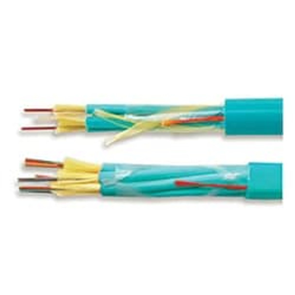 3mm Microarray Breakout Fiber Cable, OFNP Plenum, 36-Fibers TeraFlex Bend Resistant Laser Optimized 50/125 OM2, Aqua Jacket P4036MGB1