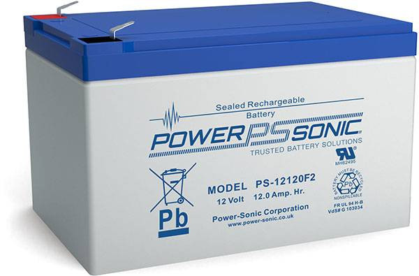 Power Sonic PS-12120 F2;GenPurp;12V 12AH 20hr Cap