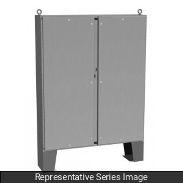 Hammond Manufacturing 1422N4S16E12FQT Type 4 Mild Steel Two Door Floormount Enclosure