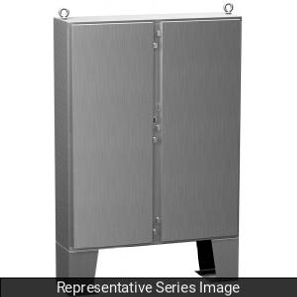 Hammond Manufacturing 1422N4SSD12F Type 4 Mild Steel Two Door Floormount Enclosure