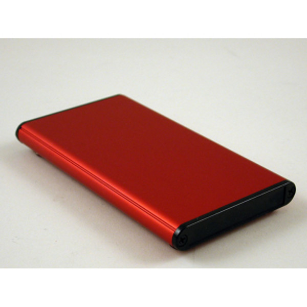 Hammond Manufacturing 1455A1202RD red extruded aluminum enclosure w/ plastic end panels