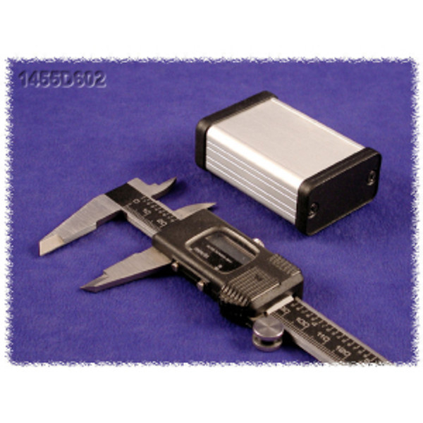 Hammond Manufacturing 1455D602 extruded aluminum enclosure w/ plastic end panels