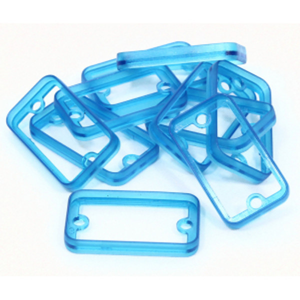Hammond Manufacturing 1455DBTBU-10 translucent blue plastic bezels for 1455D enclosures- 10/pack