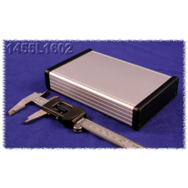 Hammond Manufacturing 1455L1602 extruded aluminum enclosure w/ plastic end panels